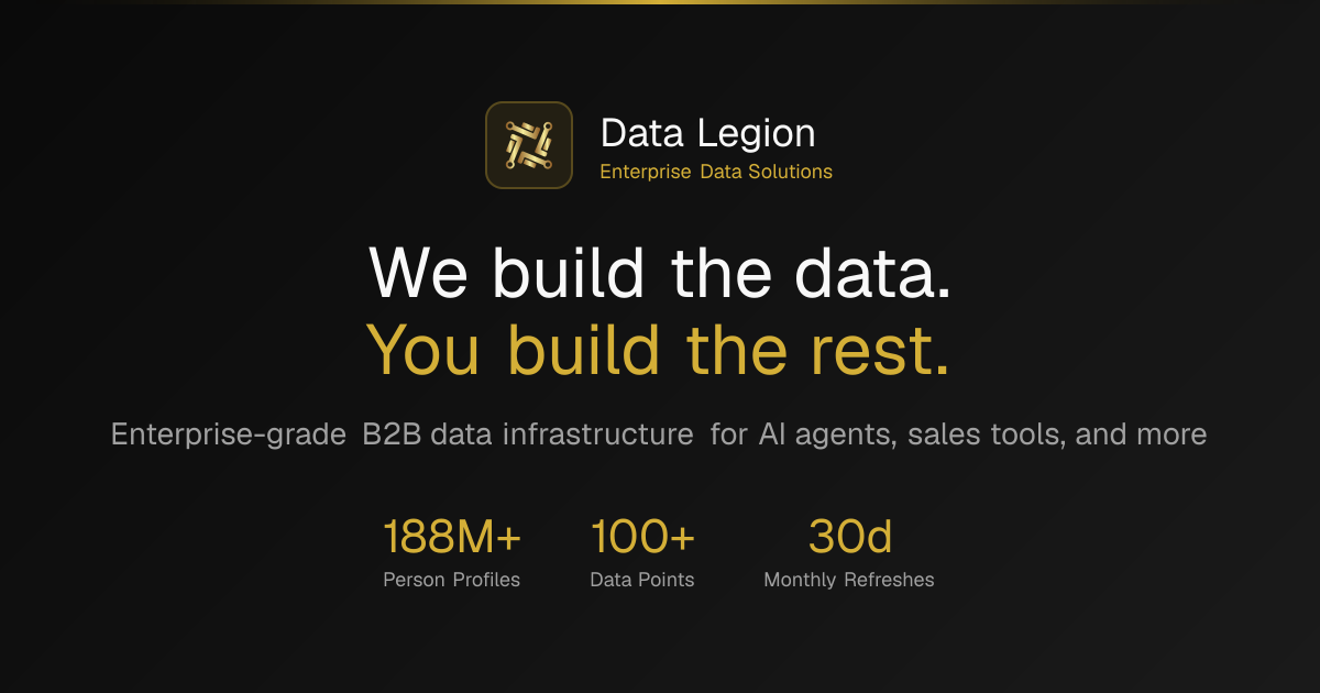 Data Legion | We build the data. You build the rest.